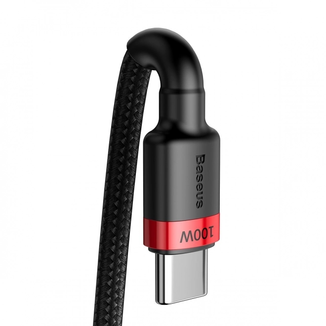 USB-C kabel til hurtig opladning Baseus Cafule 100W rød sort