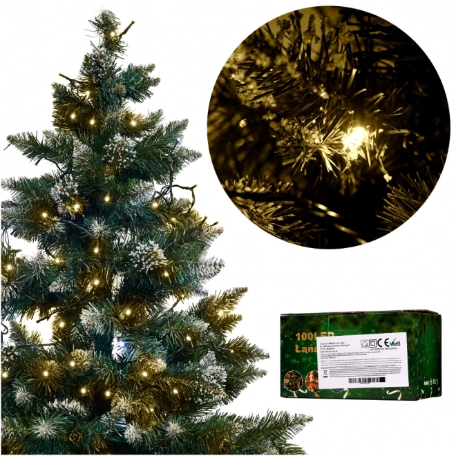 LED lyskæde 10m 100LED varm hvid