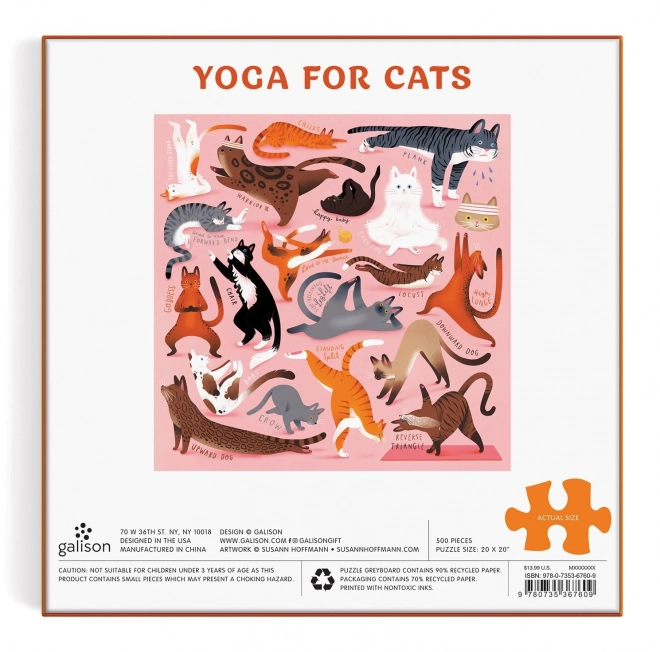 Puslespil Yoga til katte 500 brikker