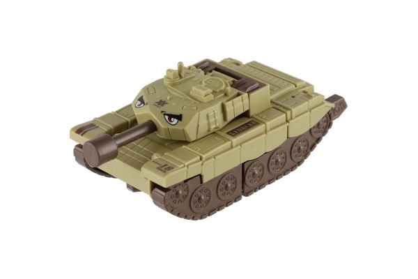 Transformer tank/robot plast 14 cm på svinghjul 3 farver
