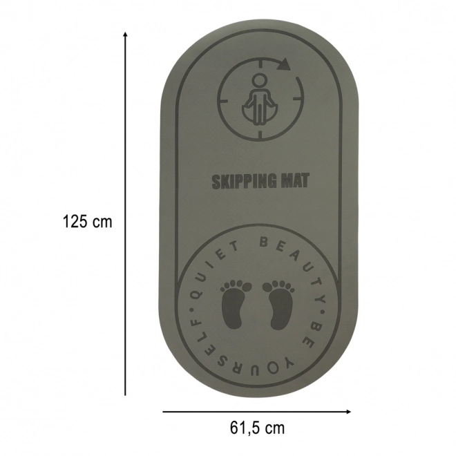 Fitnessmåtte til yoga og hop, grå, 125x61,5x0,6 cm