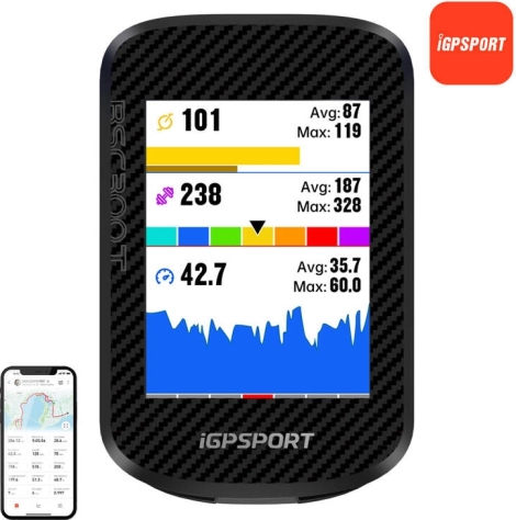 Cykel-GPS-cykelcomputer igpsport bsc300t med farvet touchskærm