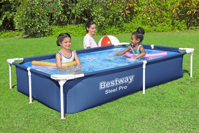 SplashJr Stål Pro 221x150x43 BESTWAY Rack Pool + reparationssæt