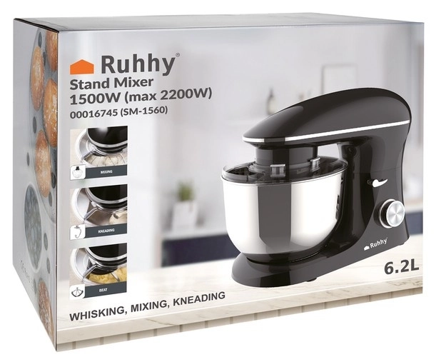 Ruhhy 16745 Køkkenrobot 6,2L+ 24 konditortilbehør 2200W