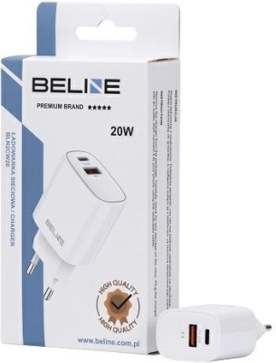 Netoplader 20W USB-C + USB-A hvid