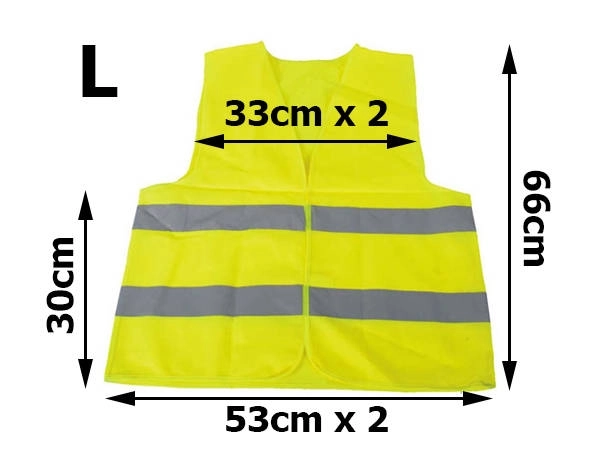Refleksvest gul størrelse L