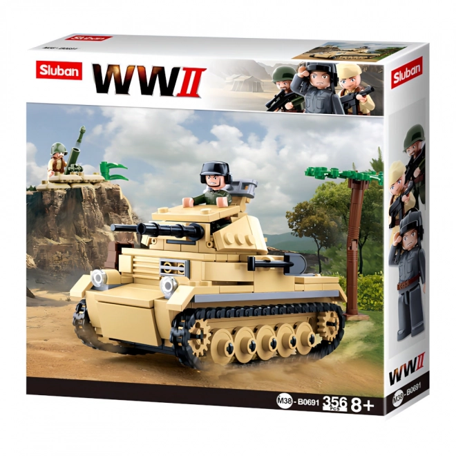 Sluban WWII M38-B0691 Tysk tank Panzer II