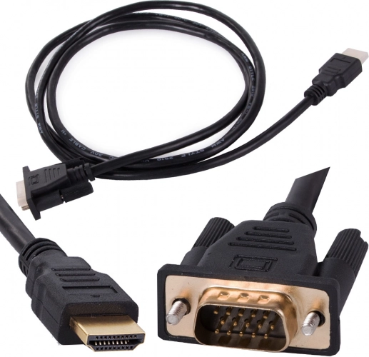 HDMI til VGA-kabel 1,3 m med forgyldte stik, Full HD