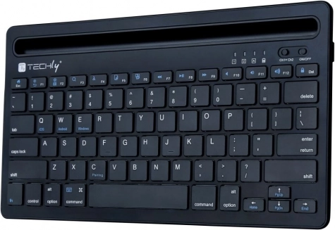 Bluetooth-tastatur med holder til tablet og telefon