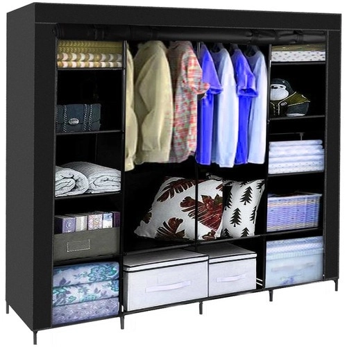 Foldbar stofgarderobe 170x170cm Ruhhy 23740