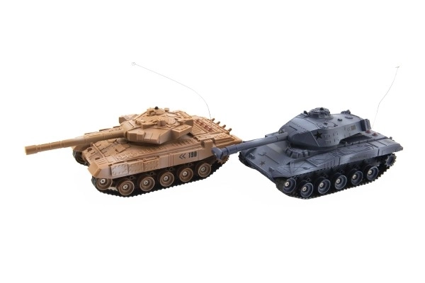 RC Tankkamp med genopladeligt batterisæt med lyd og lys 27MHz/40MHz