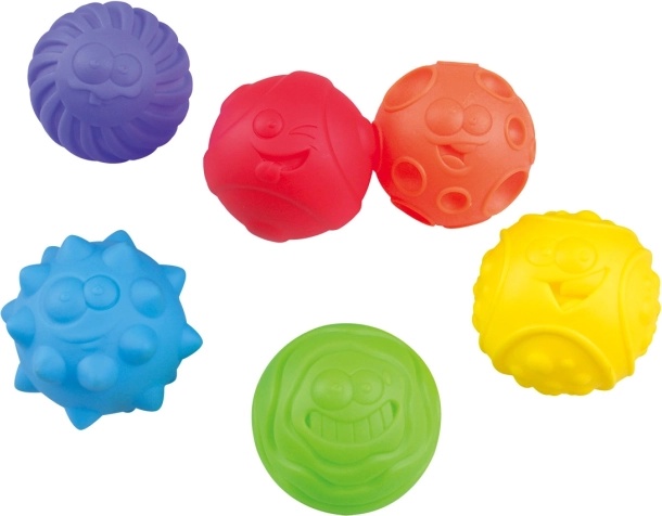 Sæt med teksturerede bolde 6 stk.