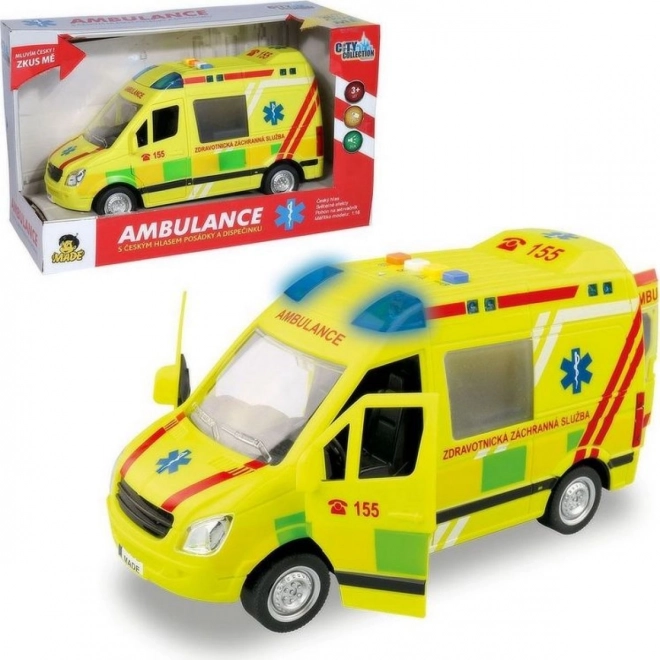 Ambulance med batteri med tjekkisk stemme