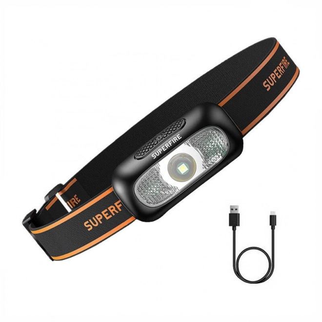Pandelygte Superfire HL05-D, 110 lm, USB