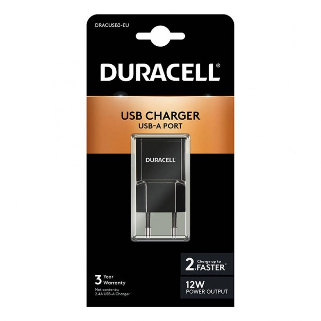 Duracell netoplader USB, 2,1 A (sort)