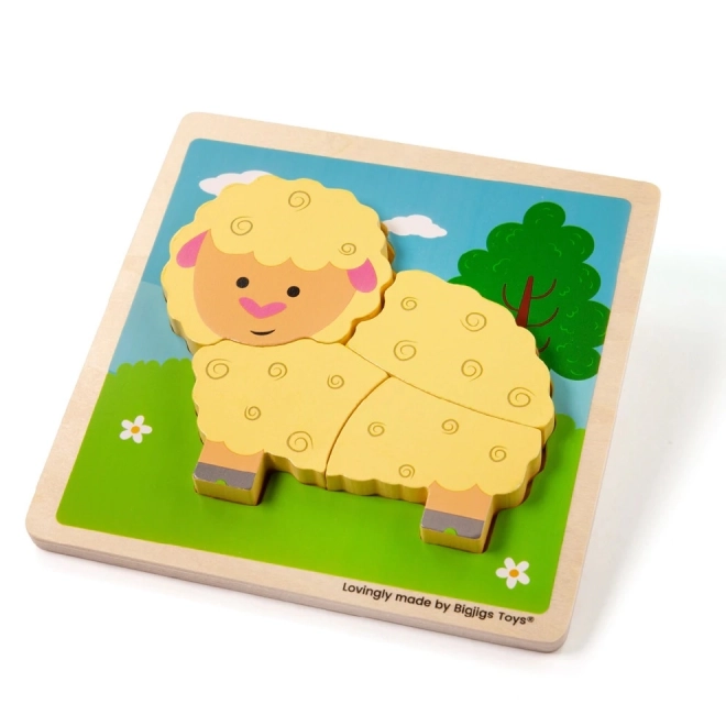 Bigjigs Toys Indsætningspuslespil Får
