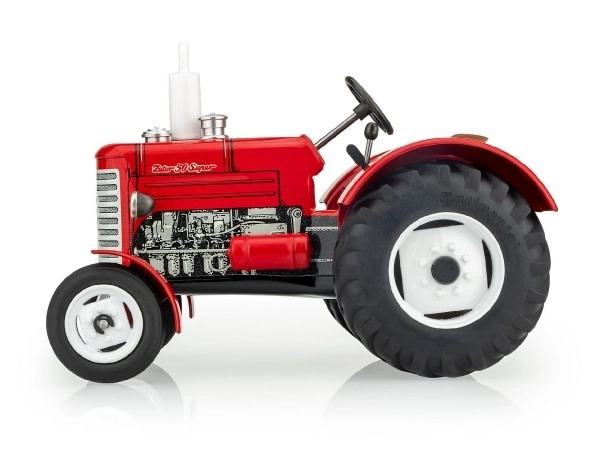 Traktor Zetor 50 Super rød med nøgle metal 15cm 1:25 i æske Kovap