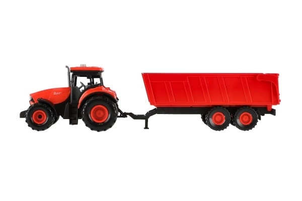 Rød traktor Zetor med trailer og lyd- og lyseffekter - 36 cm