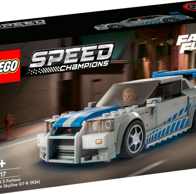 LEGO Speed Champions Nissan Skyline GT‑R (R34) – Fast & Furious byggesæt