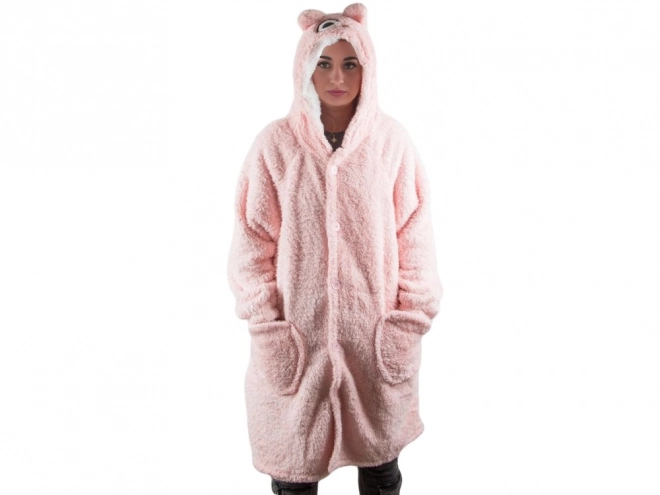 Varm oversized tæppe sweatshirt med hætte