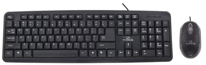 Titanum tastatur og mus USB-sæt Salem