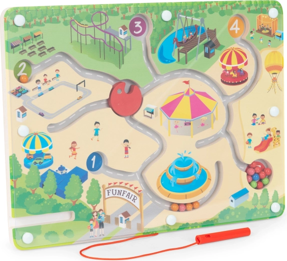 Magnetisk labyrint med kugler ECOTOYS – forlystelsespark