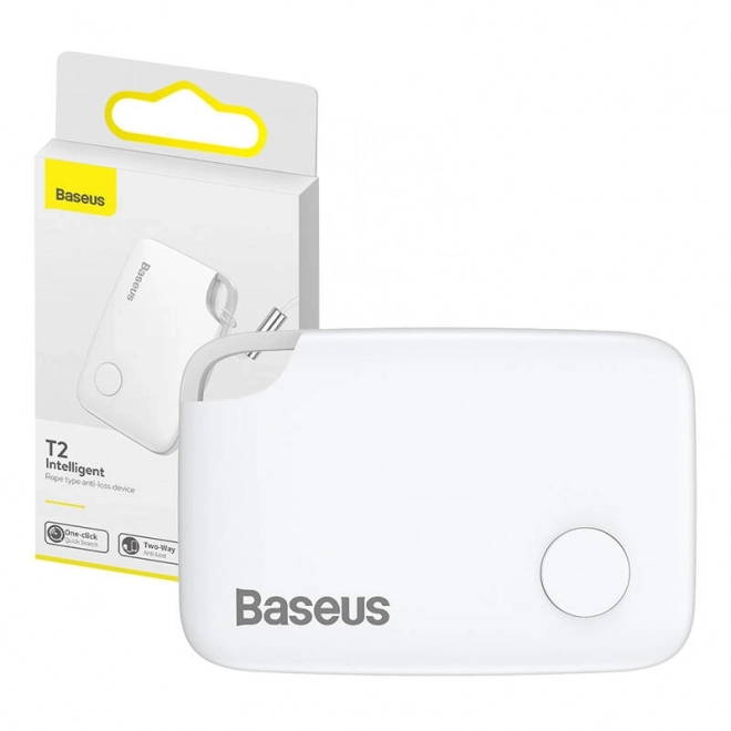 Intelligent mini Bluetooth lokator Baseus T2 hvid