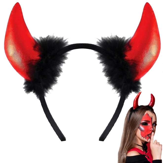 Pandebånd med djævlehorn til Halloween