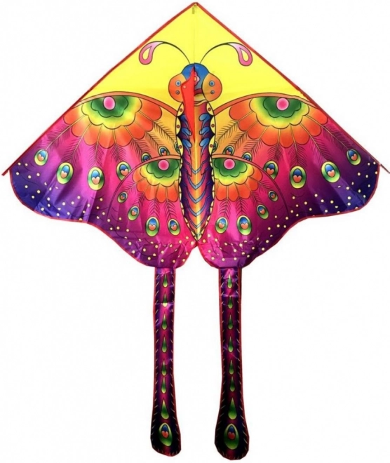 Flyvende drage med sommerfuglemotiv - 145 x 80 cm