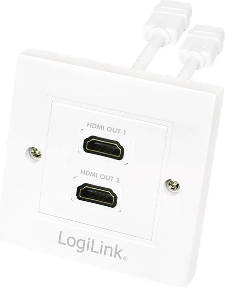 dobbelt HDMI-vægudtag med forgyldte stik