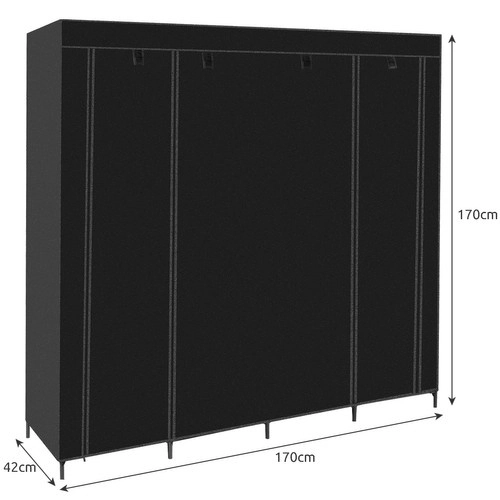 Foldbar stofgarderobe 170x170cm Ruhhy 23740