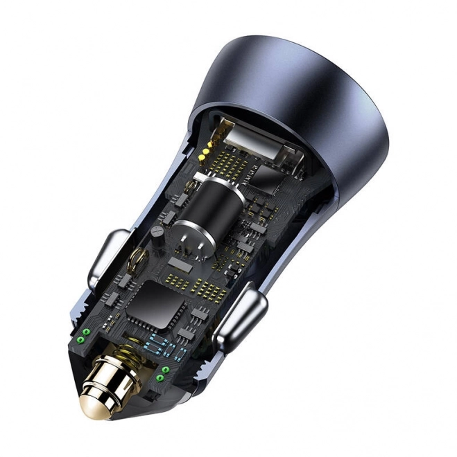 Baseus biloplader med dual USB og USB-C kabel
