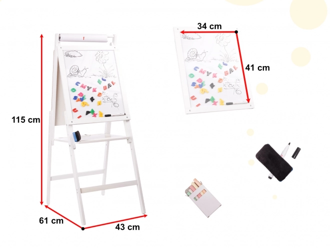 Magnetisk Træ Tavle Stor Hvid XXL