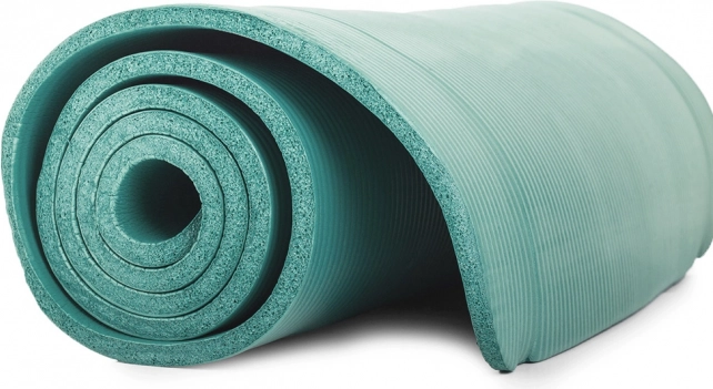 Skridsikker fitness- og yogamåtte 180 × 60 cm, 10 mm, grøn