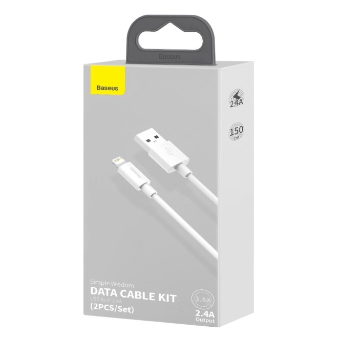 Sæt af data-kabler USB til Lightning Baseus Simple Wisdom