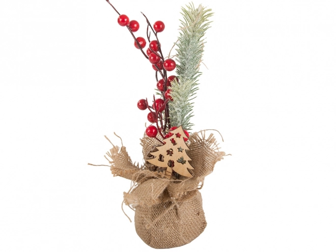 Juledekoration af rattan til bord
