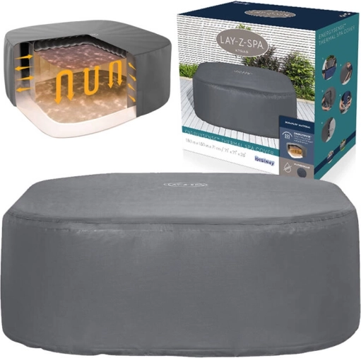 termisk overtræk til firkantede spabade BESTWAY Lay‑Z‑Spa EnergySense, 180 × 180 × 71 cm