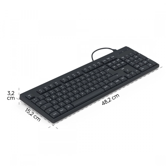 trådet tastatur Hama CK-100 sort