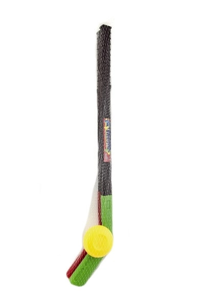 Hockeystr sticksæt 2stk med puck plastik 70cm i net
