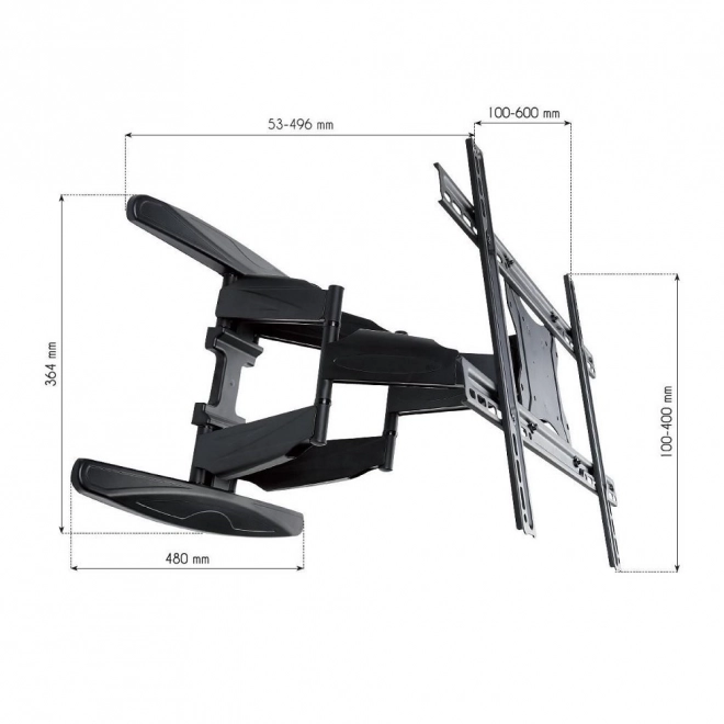 Vægbeslag til TV LCD/LED 40-80 tommer sort