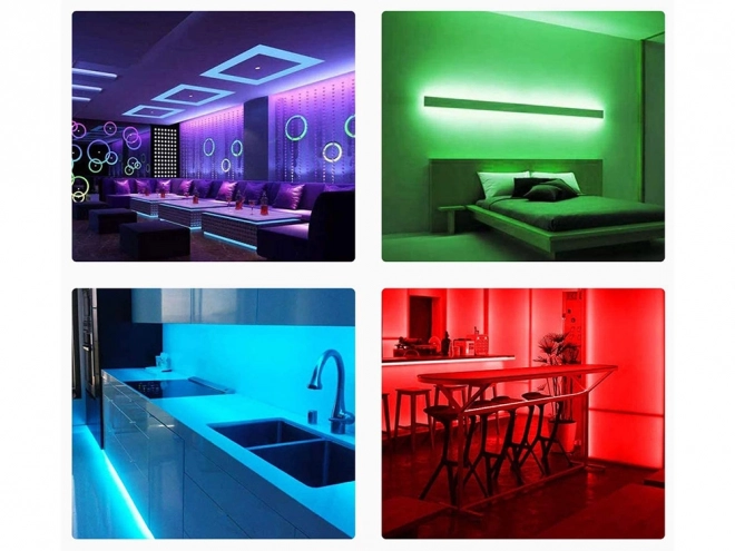Vandtæt LED-stripe RGB 4,5 m med fjernbetjening