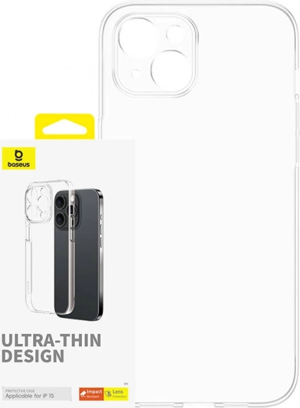 Baseus OS-Lucent etui til iPhone 15 – gennemsigtig