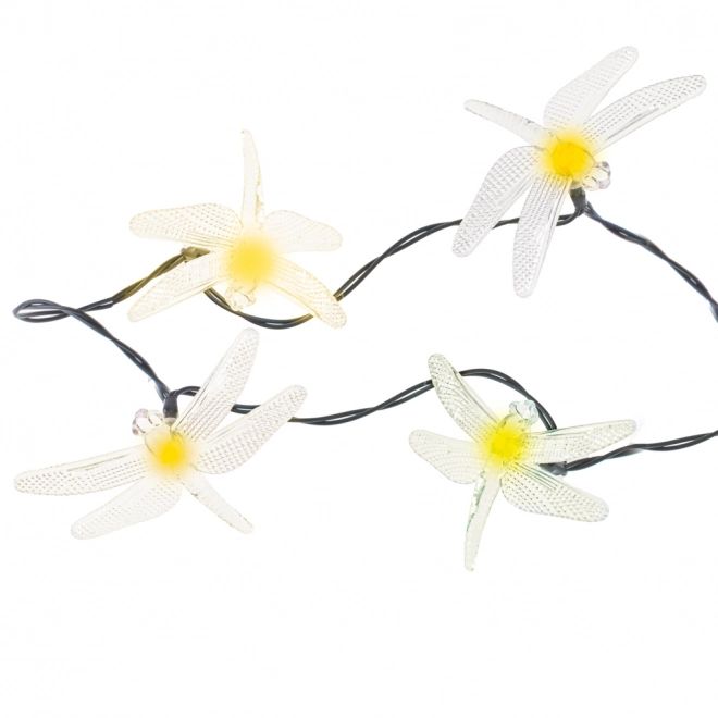 Solcelle lysende guldsmede til haven 6,5 m 30 LED varm hvid