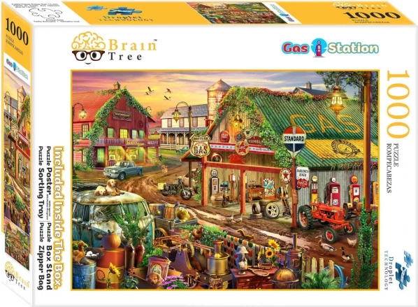 puzzle brain tree tankstation på landet 1000 brikker