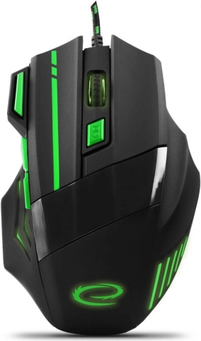 Kablet optisk gamingmus ESPERANZA, grøn, 800–2400 DPI