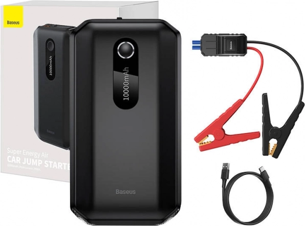 Startstrømskilde og powerbank BASEUS Super Energy 10000 mAh, 1000 A (sort)