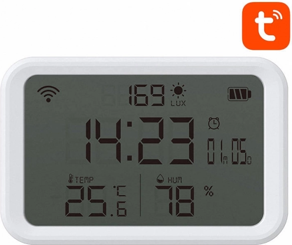 Neo smart sensor for temperatur, luftfugtighed og lys Wi‑Fi TUYA