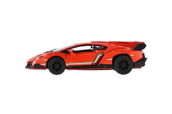 Auto Kinsmart Lamborghini Veneno metal/plast 13cm med tilbagespoling