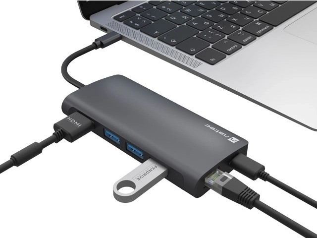Multiportrættet USB-C adapter Natec Fowler 2 V2