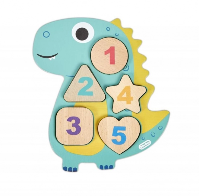 Little Tikes Træpuslespil med tal - Enhjørning, Dinosaur, Lama